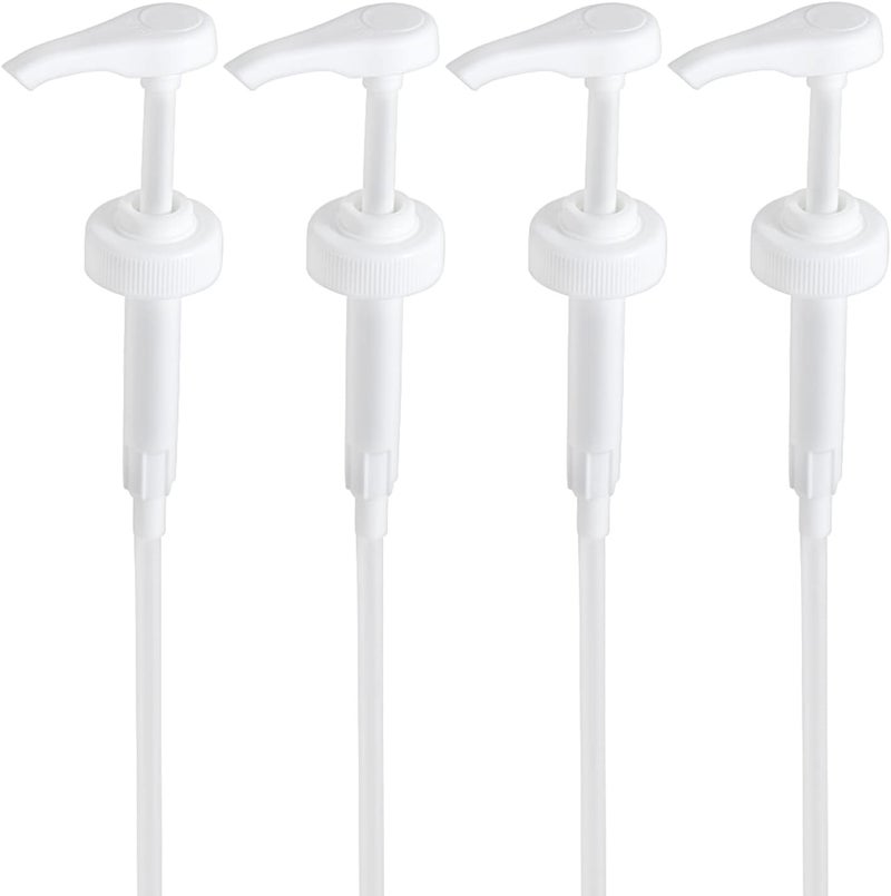 Watsango 4 Packs Gallon Pump Dispenser, Leak Proof Dispenser for Hand Soap, Laundry Detergent, Sanitizer, Shampoo - 128 OZ Capacity - 38/400 Plastic Gallon Pump Dispenser for Household & Commercial - Image 1